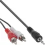 Cabo de áudio 2x ficha RCA / ficha jack estéreo 3,5 mm 1,5 m InLine 89939S