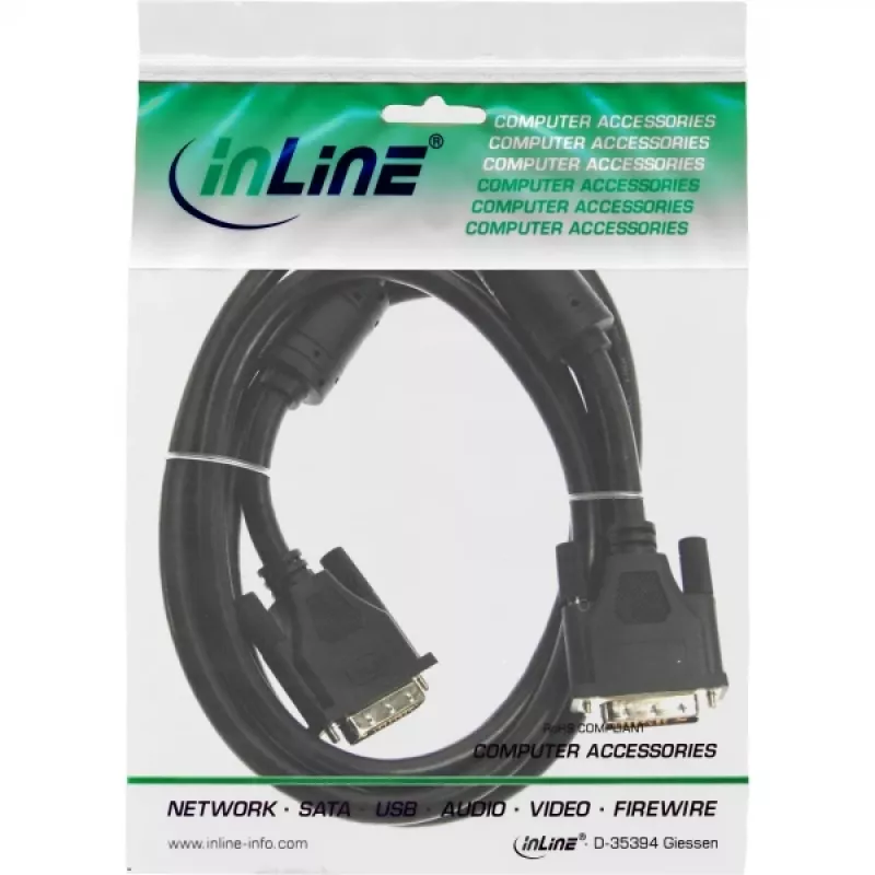 Cabo DVI-I 24+5 macho/macho Dual Link InLine 17793 3 m