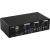 Comutador KVM de secretária InLine, 2 portas, HDMI, hub USB 3.0, com áudio