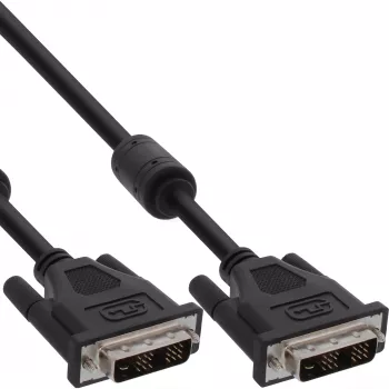Cabo DVI-D InLine 24+1 ficha/ficha Dual Link 2 núcleos de ferrite 2 m