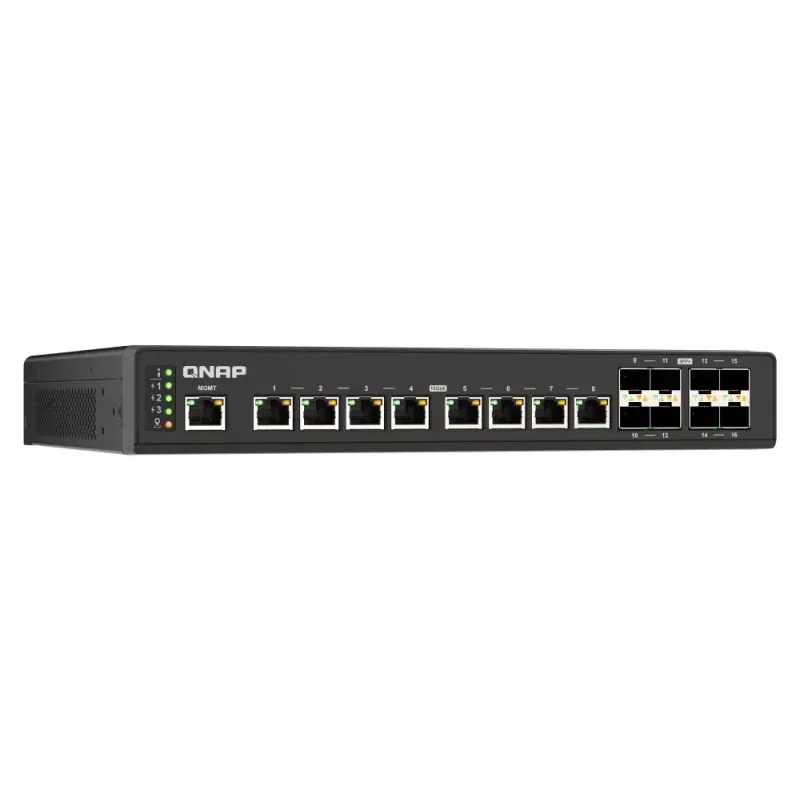Switch de rede QNAP QSW-IM3216-8S8T gerido L2 10G Ethernet (100/1000/10000) preto