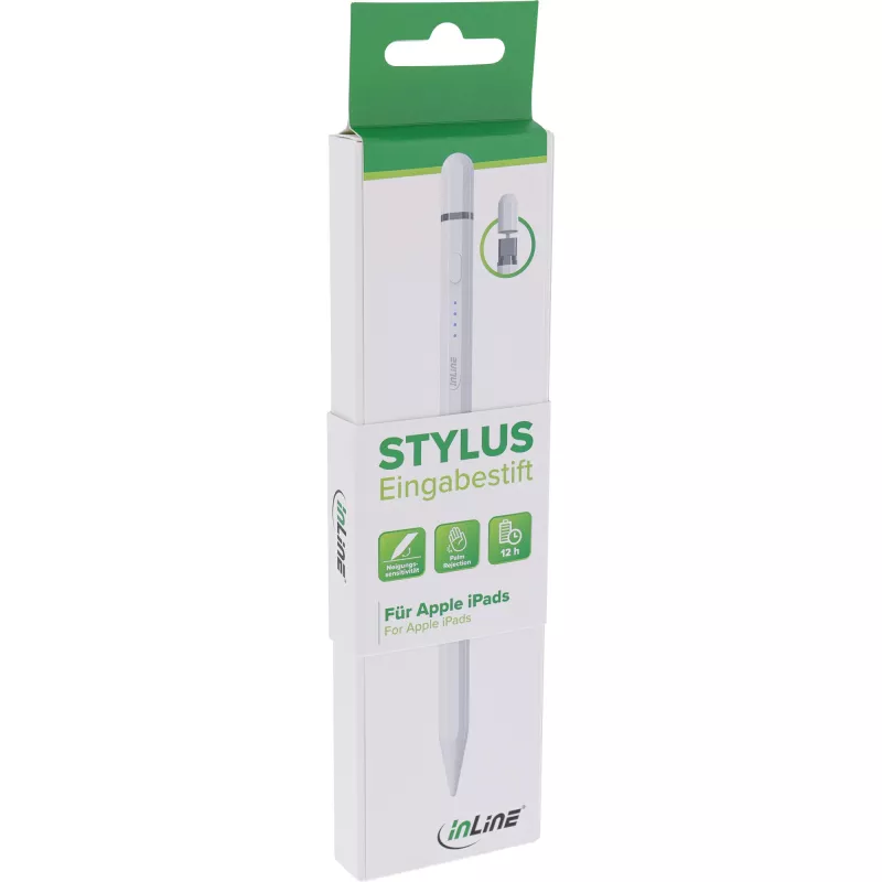 Caneta de entrada InLine 55468W branca 15 g para tablet Apple