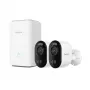 Unidade base Reolink Hub 1 com 2x Argus Series B310 interior branco