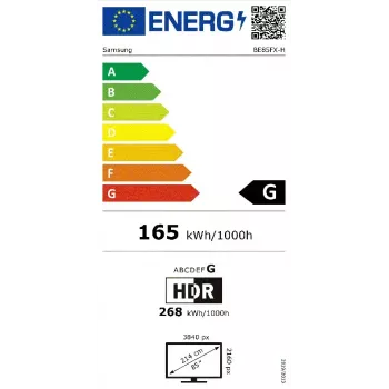 Ecrã plano de sinalização digital Samsung BE85FX-H 2,16 m (85 polegadas) LED Wi-Fi 4K Ultra HD preto processador integrado Tizen 16/7