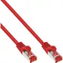 InLine B-76402R Bulk-Pack de 40 cabos de rede, S/FTP PiMf, Cat.6, 250 MHz, PVC, cobre, vermelho