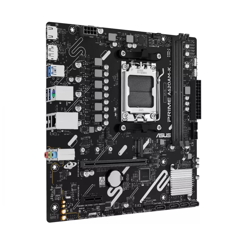 Motherboard ASUS PRIME A620AM-K Socket AM5 microATX DDR5, 2 DIMM, máx. 128 GB, chipset A620A