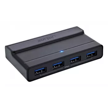 Switch de partilha USB-C InLine 60604I com hub USB de 4 portas