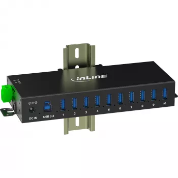 Hub de interface InLine 35396C USB 3.2 Gen 1 (3.1 Gen 1) Type-B 5000 Mbit/s preto