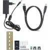 InLine 35396A hub USB 3.2 Gen 1 industrial, 4x USB-A, porta anfitriã USB-B, 5 Gbit/s, caixa de alumínio, preto, com fonte de alimentação