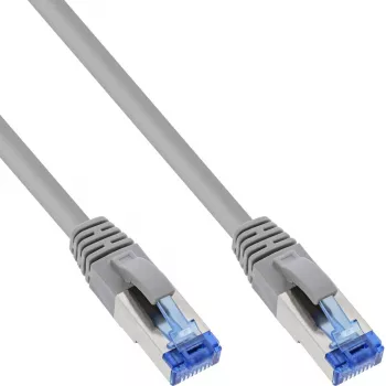 InLine B-76833 Bulk-Pack de 150 cabos de rede, S/FTP PiMf, Cat.6A, LSZH, cobre, cinzento, 0,3 m