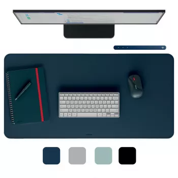 Tapete de secretária LEITZ Large Desk Mat, PVC, azul-escuro, 400 x 800 x 2 mm