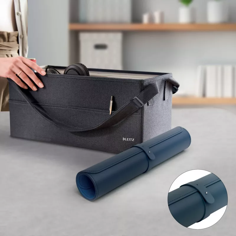 Tapete de secretária LEITZ Large Desk Mat, PVC, azul-escuro, 400 x 800 x 2 mm