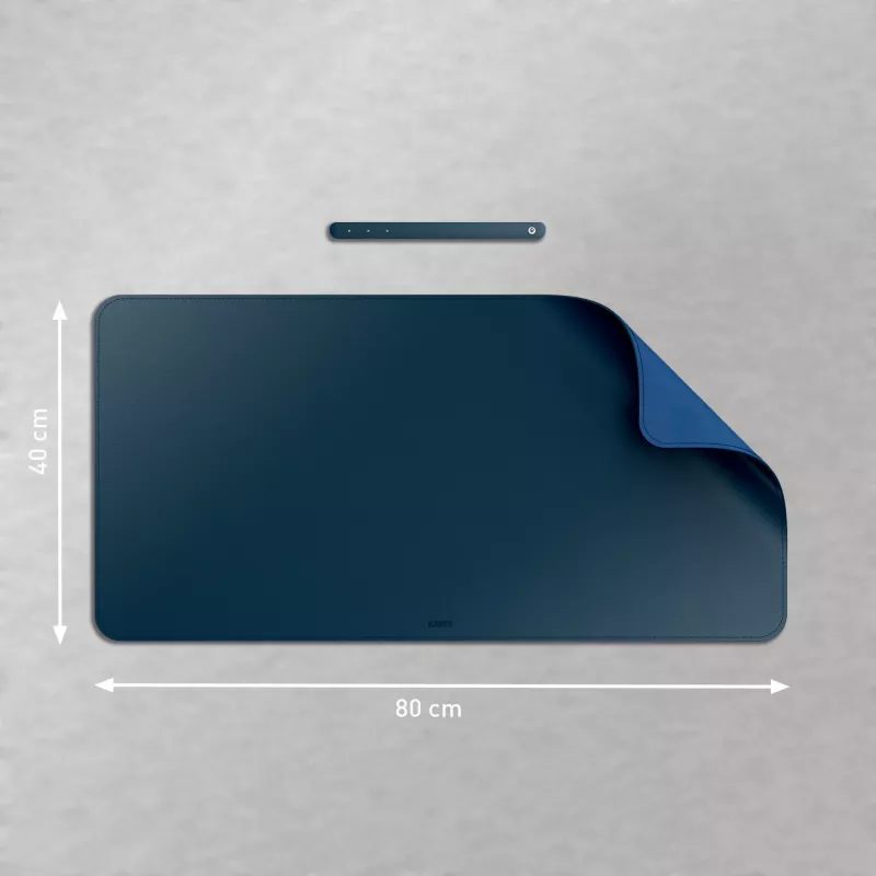 Tapete de secretária LEITZ Large Desk Mat, PVC, azul-escuro, 400 x 800 x 2 mm