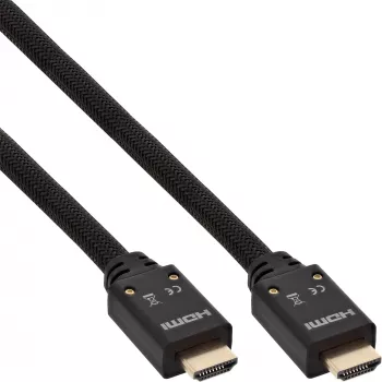 Cabo HDMI ativo InLine, HDMI High Speed com Ethernet, M/M, trança de nylon, 15m