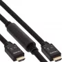 Cabo HDMI ativo InLine, HDMI High Speed com Ethernet, M/M, trança de nylon, 25m