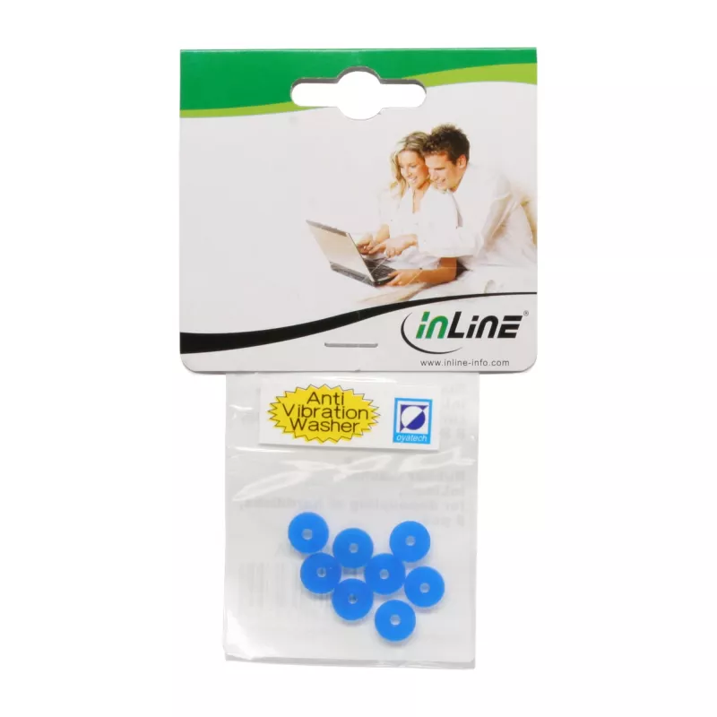 InLine calha de borracha para desacoplamento de vibrações de discos rígidos 8 unid. InLine 00244A