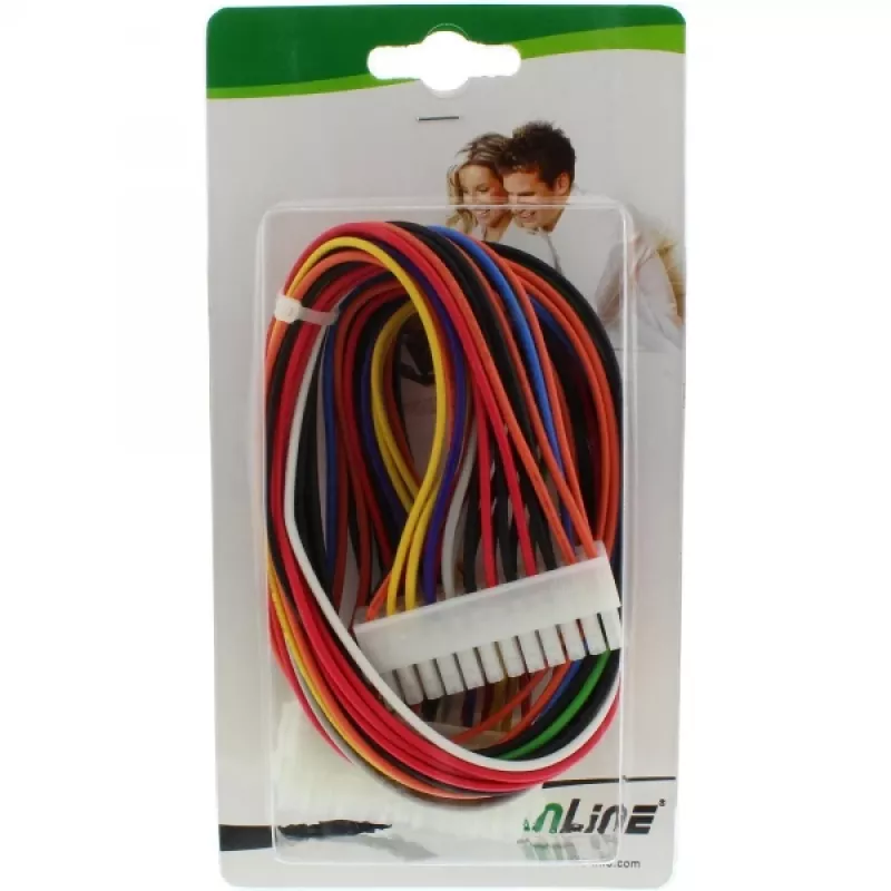 Cabo para placa-mãe InLine ATX 24 pinos macho / fêmea 0,45 m