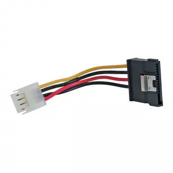 Cabo adaptador de alimentação SATA InLine 3,5 polegadas / 15 pinos SATA com bloqueio 0,06 m