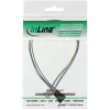 Extensão de cabo para ventoinha InLine 4 pinos Molex macho/fêmea 0,70m