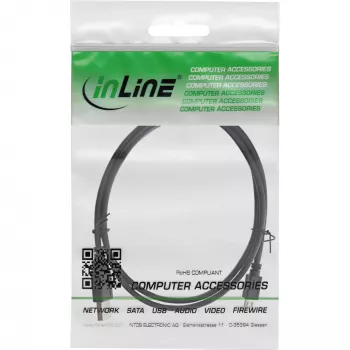 Cabo Micro-USB 2.0 InLine, USB Type-A macho / Micro-B macho, preto, 2 m