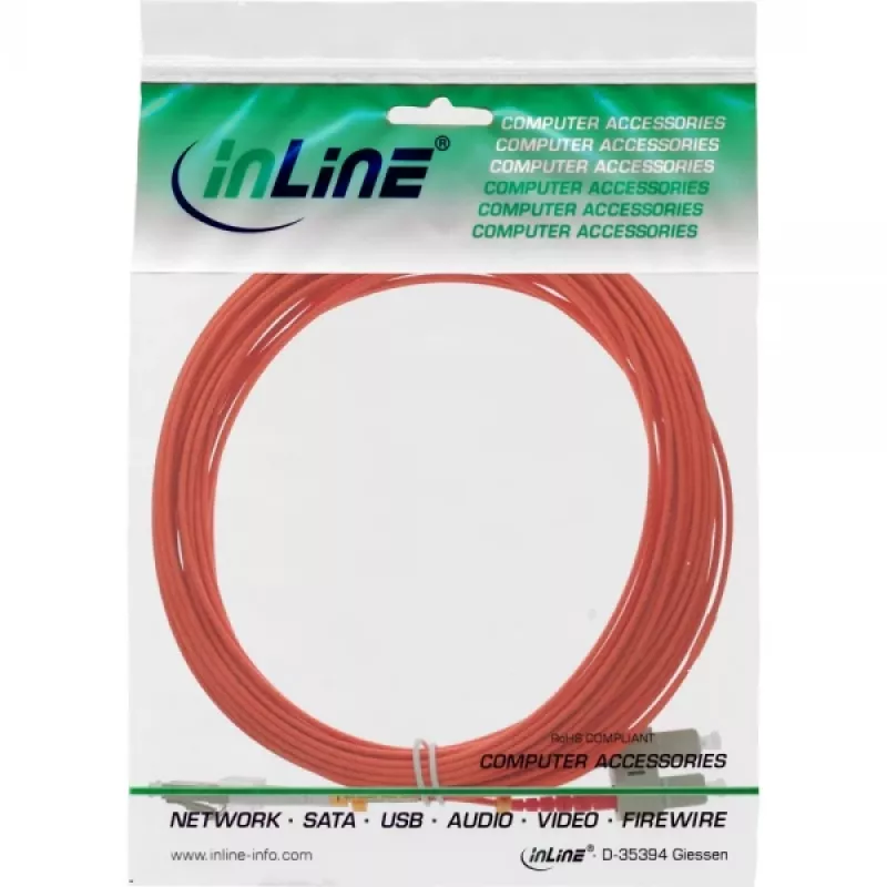 Cabo de fibra ótica duplex LC/SC InLine 88638 50/125µm OM2 25m