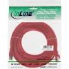 Cabo de rede F/UTP Cat.5e InLine vermelho 10m