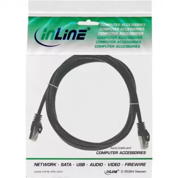 Cabo de rede F/UTP Cat.5e InLine preto 2m