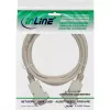 Cabo null modem InLine DB9 conector fêmea / DB9 conector fêmea, montado, cinzento, 10 m