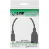 Cabo adaptador Micro-USB OTG InLine, ficha Micro-B para conector fêmea USB-A, 0,1 m