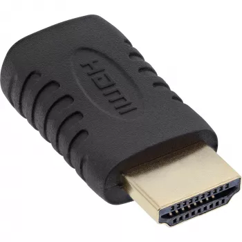 Adaptador HDMI InLine 17691G HDMI ficha / Mini HDMI conector fêmea dourado