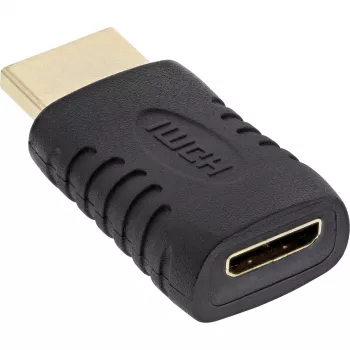 Adaptador HDMI InLine 17691G HDMI ficha / Mini HDMI conector fêmea dourado