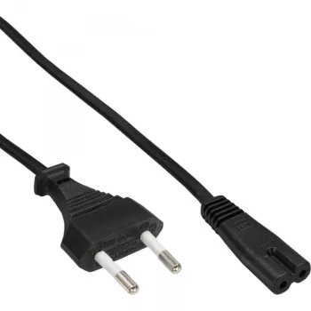 Cabo de alimentação InLine, ficha Euro / ficha Euro8, preto, 10 m