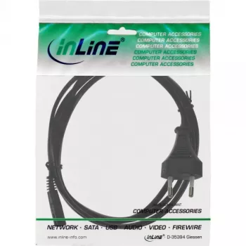 Cabo de alimentação InLine, ficha Euro / ficha Euro8, preto, 1 m