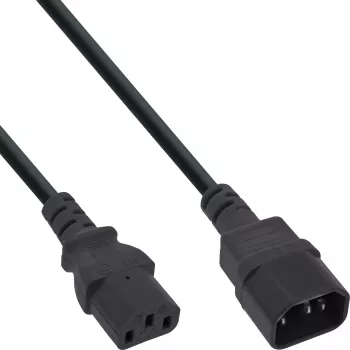 Extensão de cabo de alimentação C13/C14 InLine 16637 preto 7 m