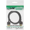 Cabo HDMI High Speed InLine com Ethernet, AM/AM, superfino, preto/dourado, 1 m