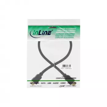 Cabo HDMI High Speed InLine com Ethernet, M/M, preto, contactos dourados, 0,5 m