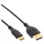 Cabo HDMI High Speed InLine com Ethernet, AM/CM, superfino, preto/dourado, 0,5 m