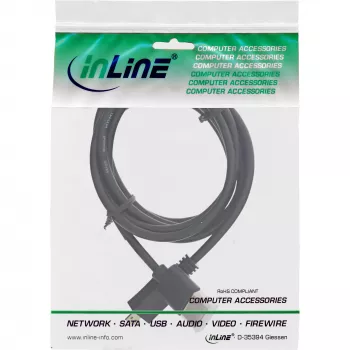 Cabo HDMI High Speed InLine com Ethernet, AM/DM, superfino, preto/dourado, 1,8 m