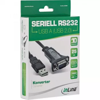 Cabo adaptador USB 2.0 para série InLine 33306I 0,25 m preto
