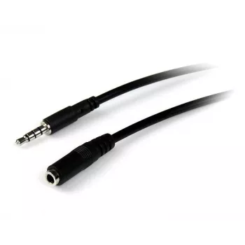 Cabo de extensão para headset StarTech.com 2 m 3,5 mm TRRS de 4 polos – macho/fêmea