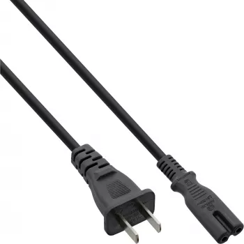Cabo de alimentação InLine ficha China para Euro8 IEC-C7, preto, 1,8 m