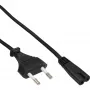 Cabo de alimentação InLine, Itália ficha CEE7/16 para conector fêmea Euro 8 C7, preto, 1,8 m