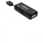 Leitor de cartões OTG InLine Dual Flex para SD, microSD com porta USB e 2 slots para cartões
