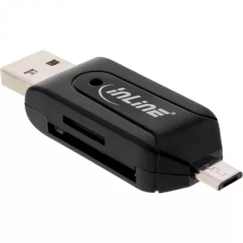 Leitor de cartões OTG duplo InLine para SD e microSD 66779