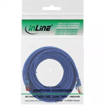 Cabo de rede S/FTP PiMF Cat.6 250MHz cobre isento de halogéneos azul 15 m InLine
