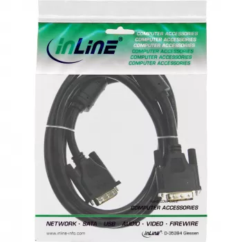 Cabo DVI-D InLine 18+1 macho/macho Single Link 2 núcleos de ferrite 2 m