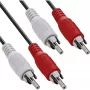 Cabo de áudio InLine, 2x RCA M/M 10 m, macho, 2 x RCA, macho, 10 m, preto