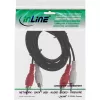 Cabo de áudio InLine, 2x RCA M/M 10 m, macho, 2 x RCA, macho, 10 m, preto