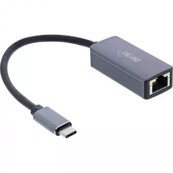Cabo adaptador de rede USB 3.2 para 2.5G Ethernet InLine, USB-C para RJ45