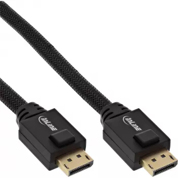 Cabo ativo DisplayPort InLine, preto, contactos dourados, 20 m